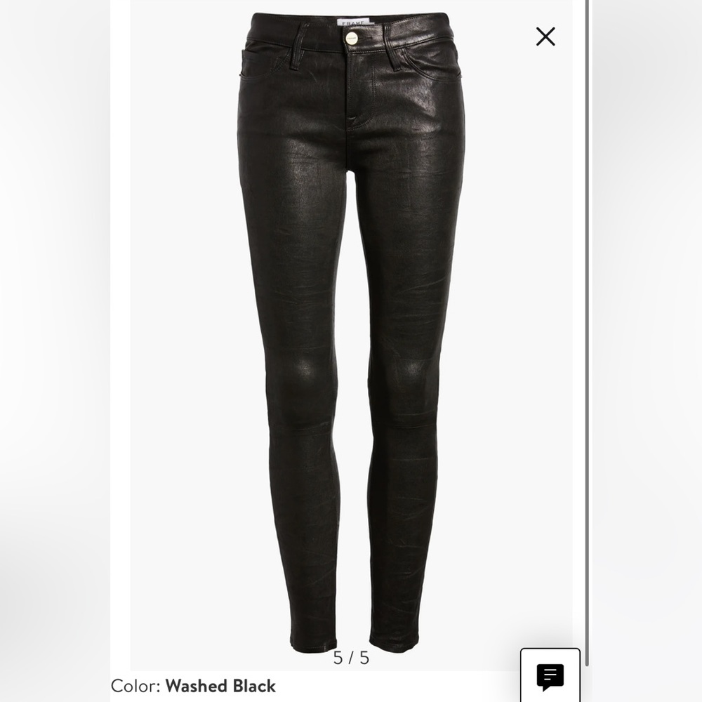 FRAME
Le High Ankle Straight Leg
Leather Jeans - Picture 3 of 7